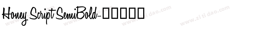 Honey Script SemiBold字体转换
